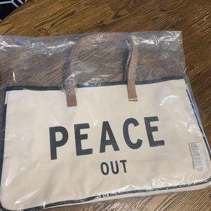 NWT Large Peace Out tote
